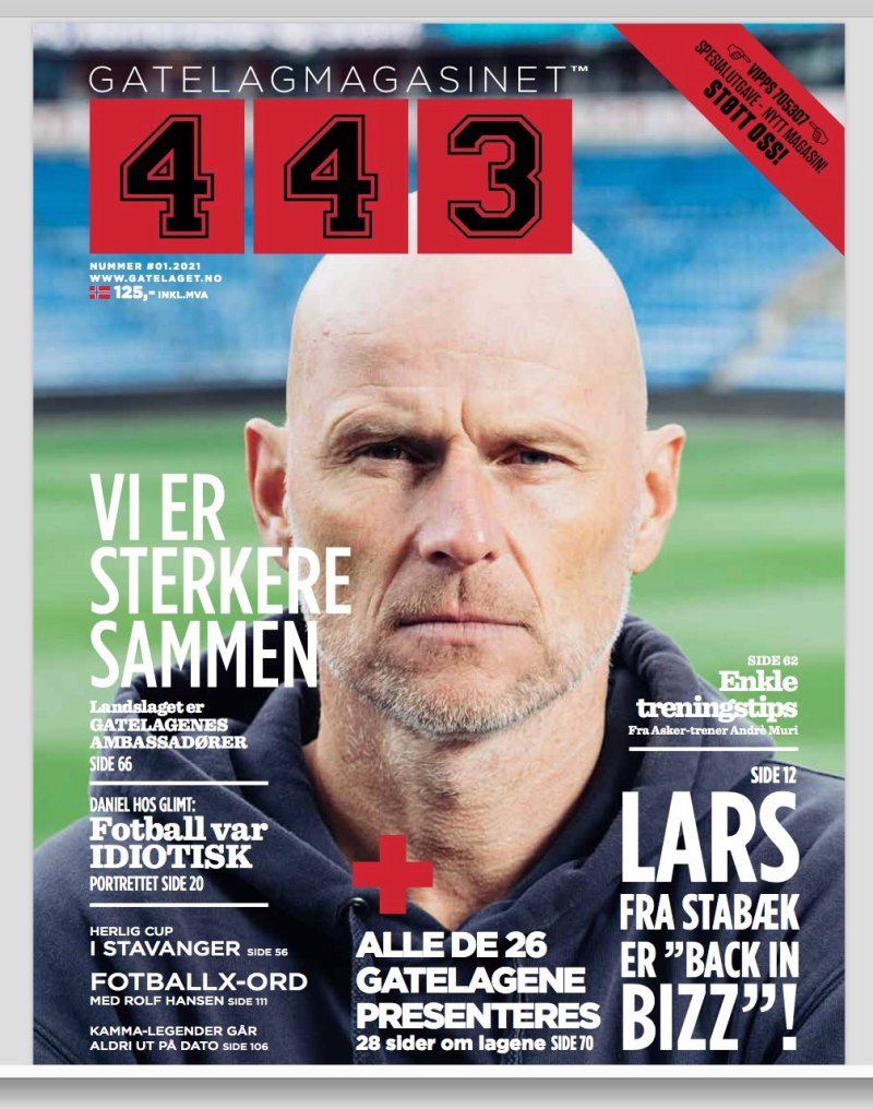 Ståle Solbakken fronter det første gatelagsmagasinet - men peker selv på de andre stjernene inni det.