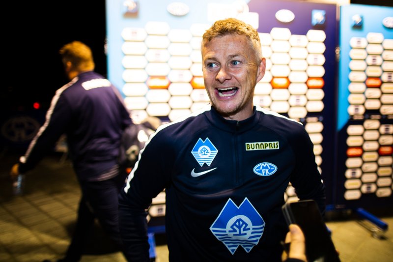 Ole Gunnar Solskjær etter eliteseriekampen i fotball mellom Molde og Kristiansund på Aker Stadion.Foto: Svein Ove Ekornesvåg / NTB scanpix